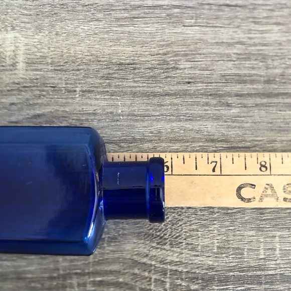 Vintage Cobalt Glass Medicine Bottle - Picture 6 of 12